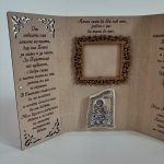 Луксозна покана за кръстници с икона, персонализирана покана за кръстници на кръщене на момиче