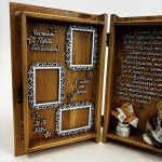 Подарък за бабинден, оригинален подарък за баба, дървена кутия книга с пожелание и снимки