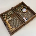 Сватбена книга за младоженци, луксозен подарък за сватба, сватбена рамка за снимка - Image 5