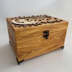 Дървена кутия за спомени и съкровища, луксозна кутия за съхранение на бебешки спомени