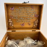 Дървена кутия за спомени и съкровища, луксозна кутия за съхранение на бебешки спомени