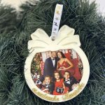 Коледна топка за елха със снимка, луксозна коледна играчка за елха със снимка
